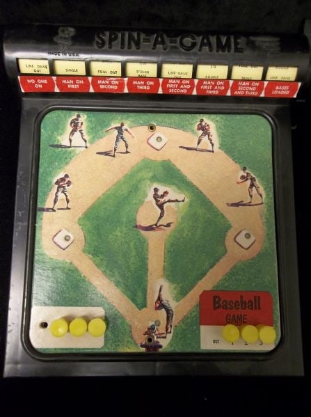 Vintage 1960s Hasbro SPIN-A-GAME Baseball Game - 2
