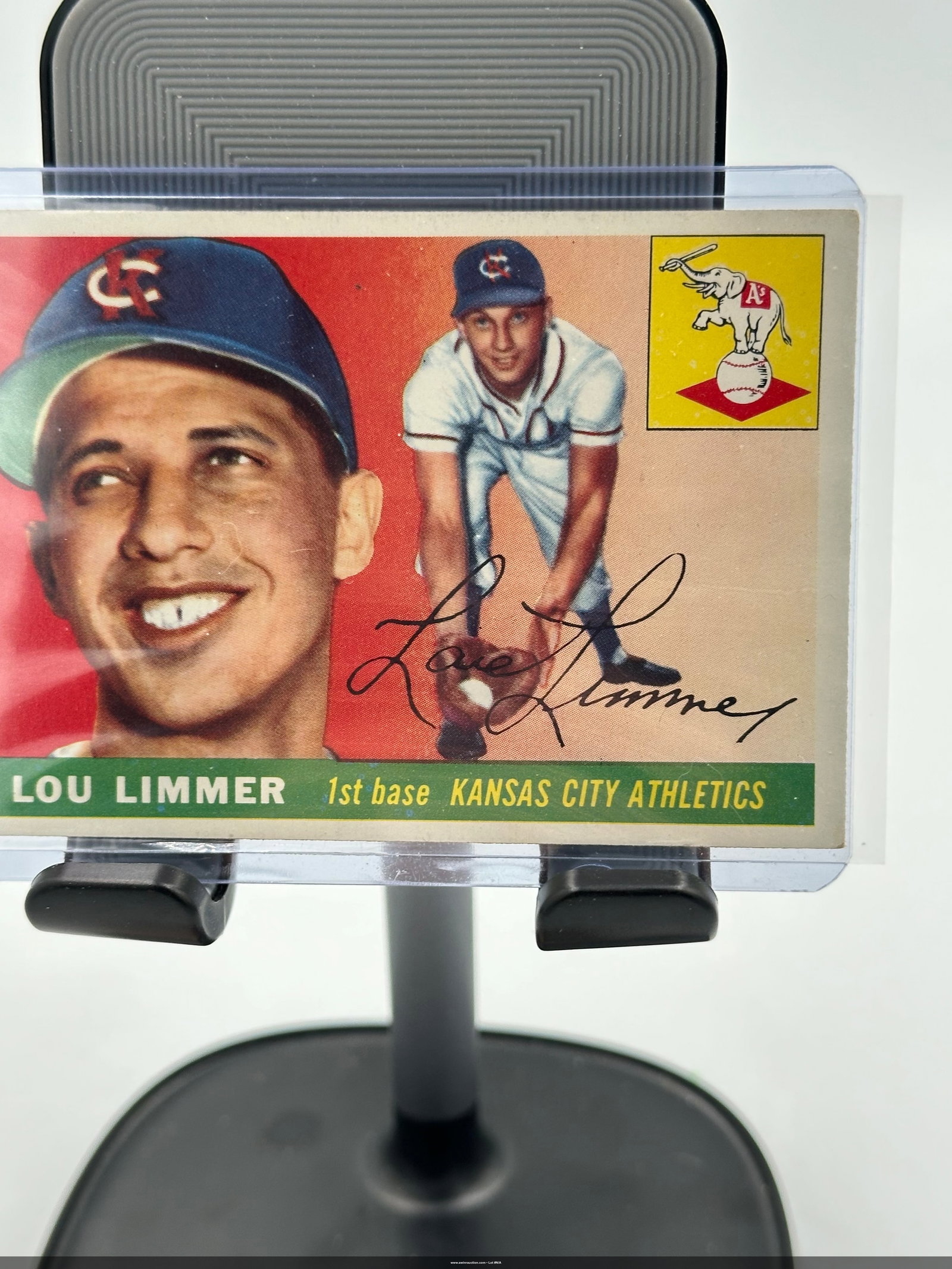 Vintage Lou Limmer Baseball Card from 1955 (1 of 2)
