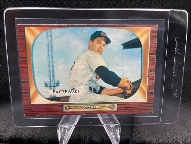1955 Bowman Fred Baczewski #190 Cincinnati Red Legs: 1955 Bowman Fred Baczewski #190 Cincinnati Red Legs