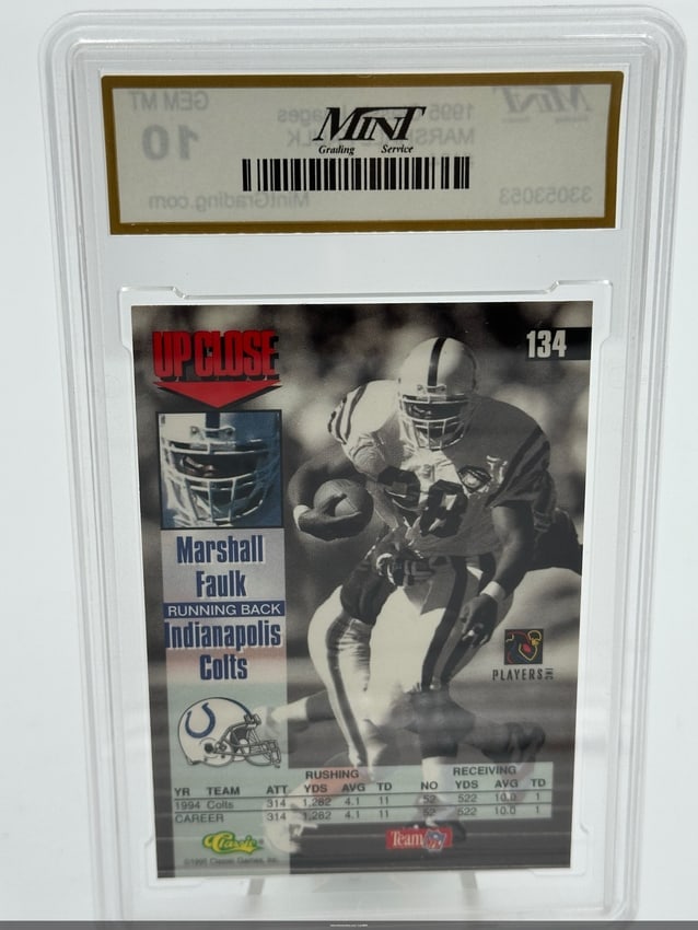 1995 Marshall Faulk Classic Images Trading Card - 2