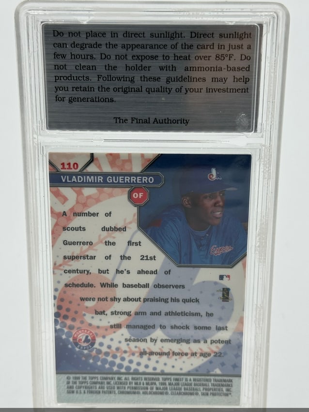 1999 Finest Vladimir Guerrero #110 Gem Mint 10 - 2