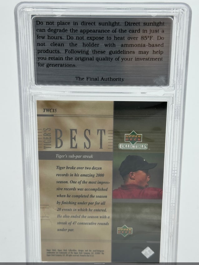 2001 Upper Deck Tiger Woods Best Trading Card - 2