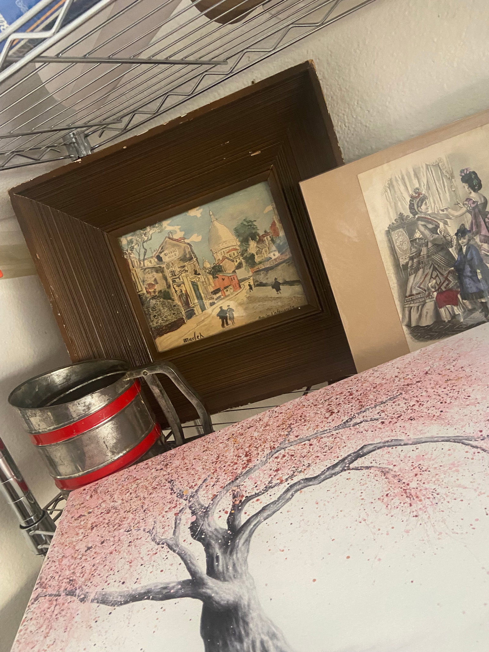 Vintage Lot Of Home Decor Of Candles, Paintings, Vases - 2