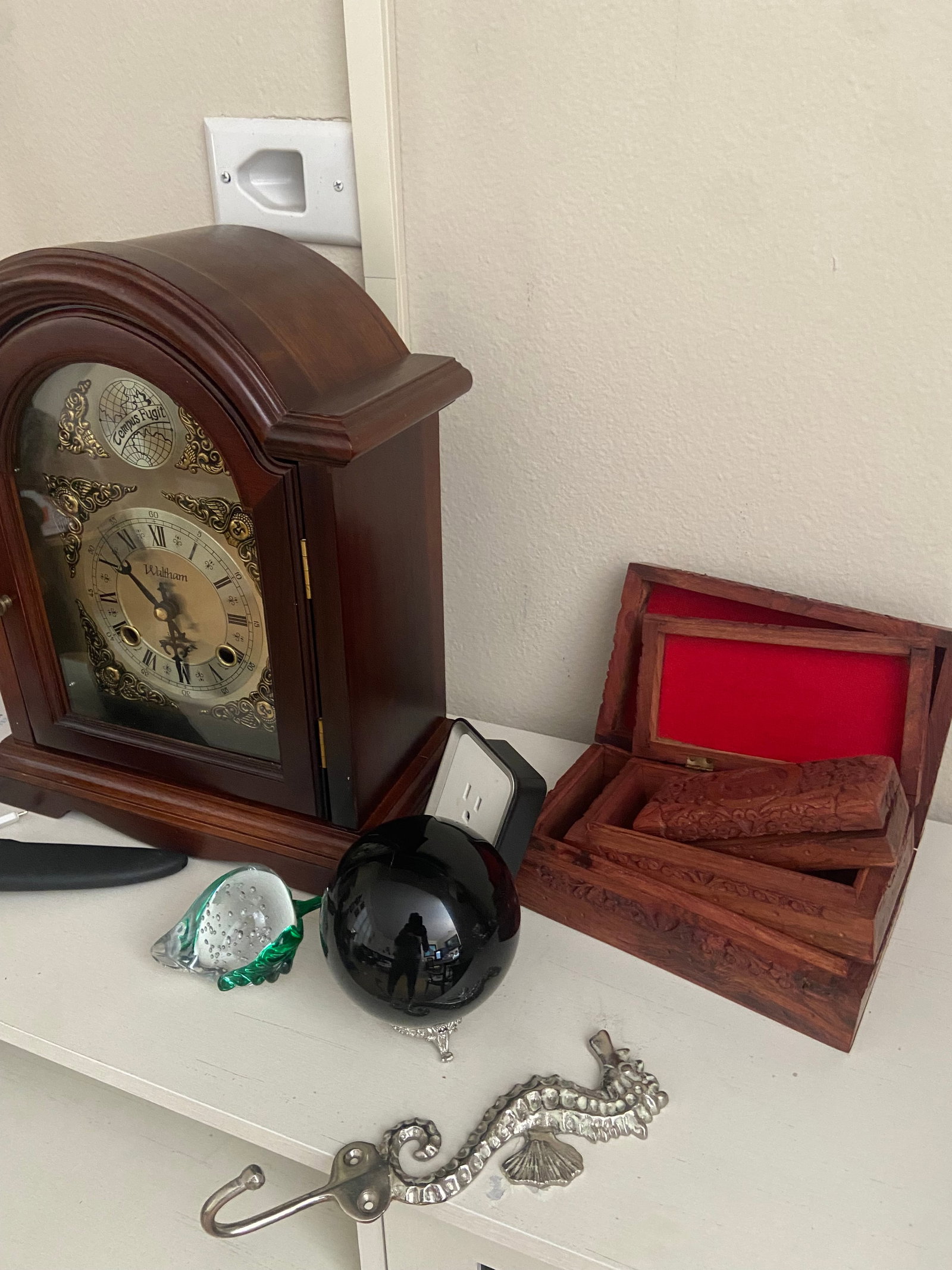 Vintage Clock And Desk Items - 2