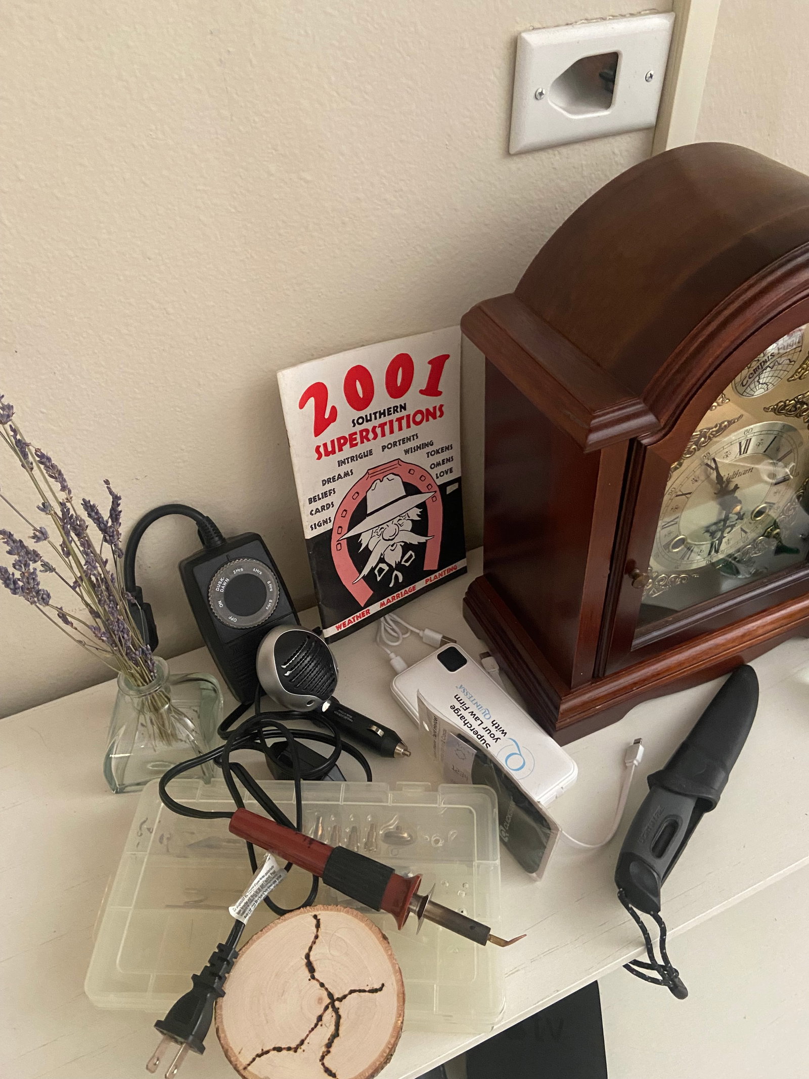 Vintage Clock And Desk Items - 3