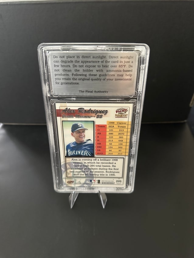1999 Alex Rodriguez Paramount Sports Card #210 Graded - 2