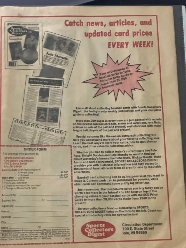 Sports Collections Digest Spring 1988 Mickey Mantle - 2
