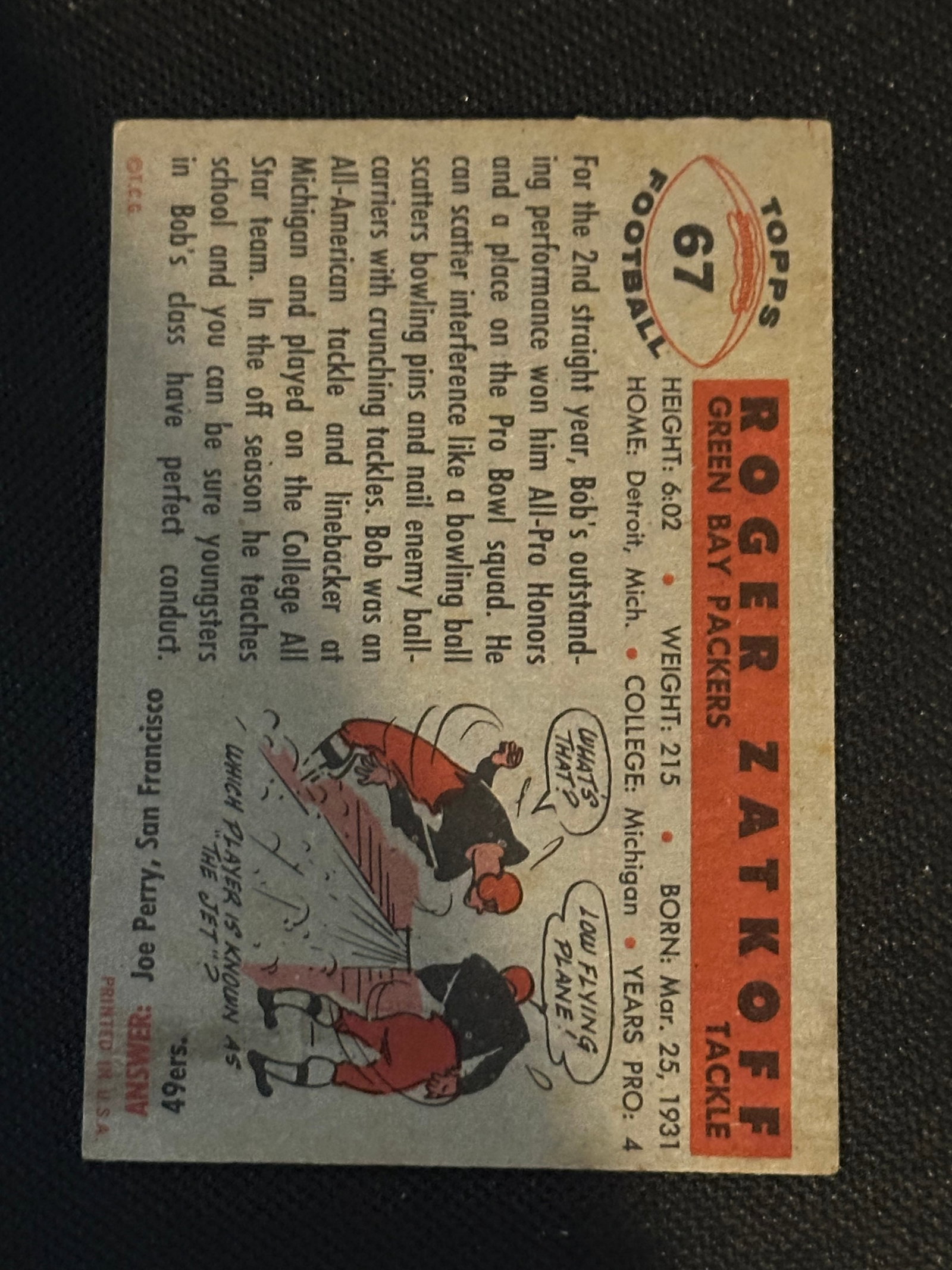 1956 Topps Vintage Football Trading Cards - 2