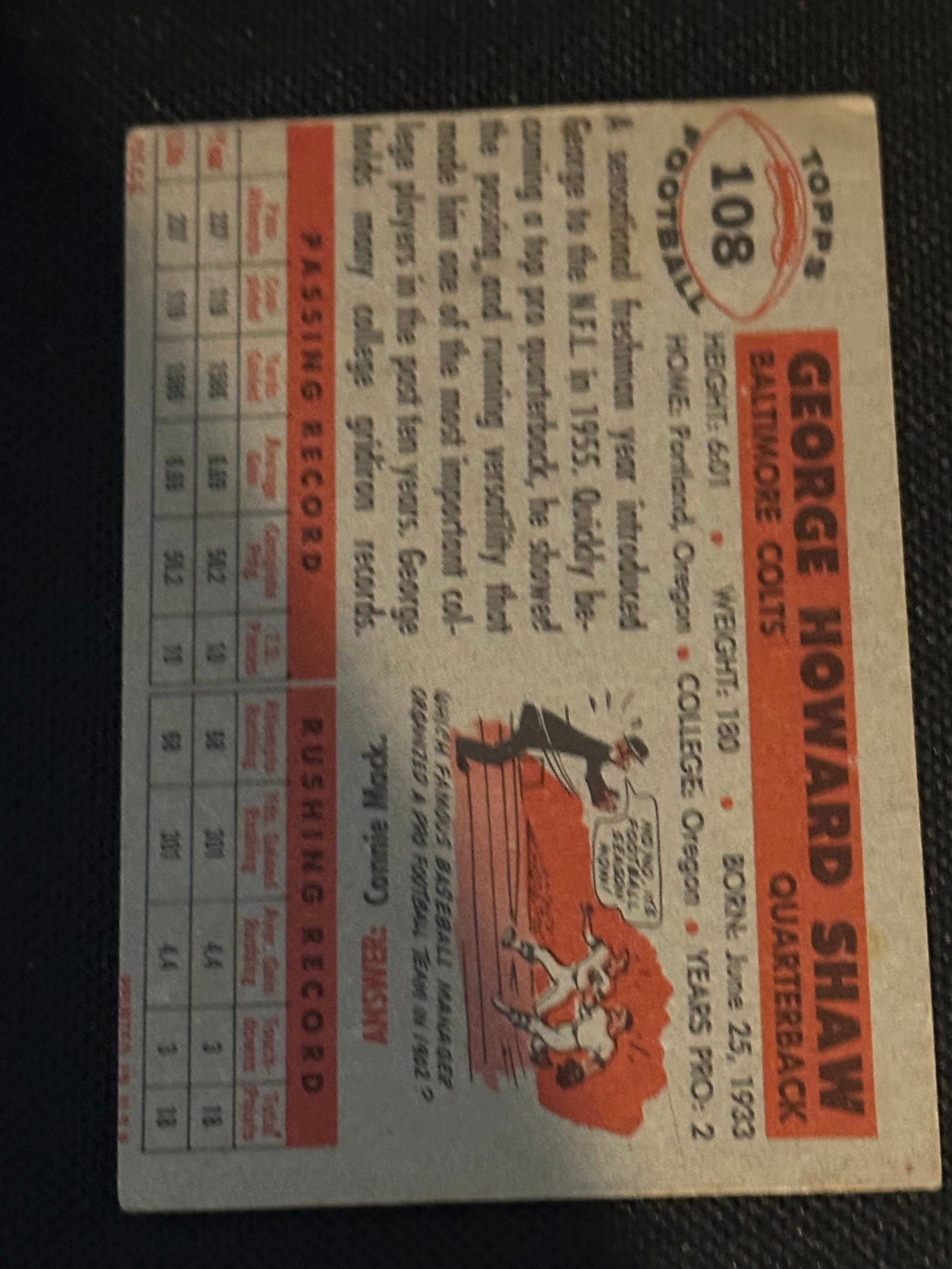 1956 Topps Vintage Football Trading Cards - 2