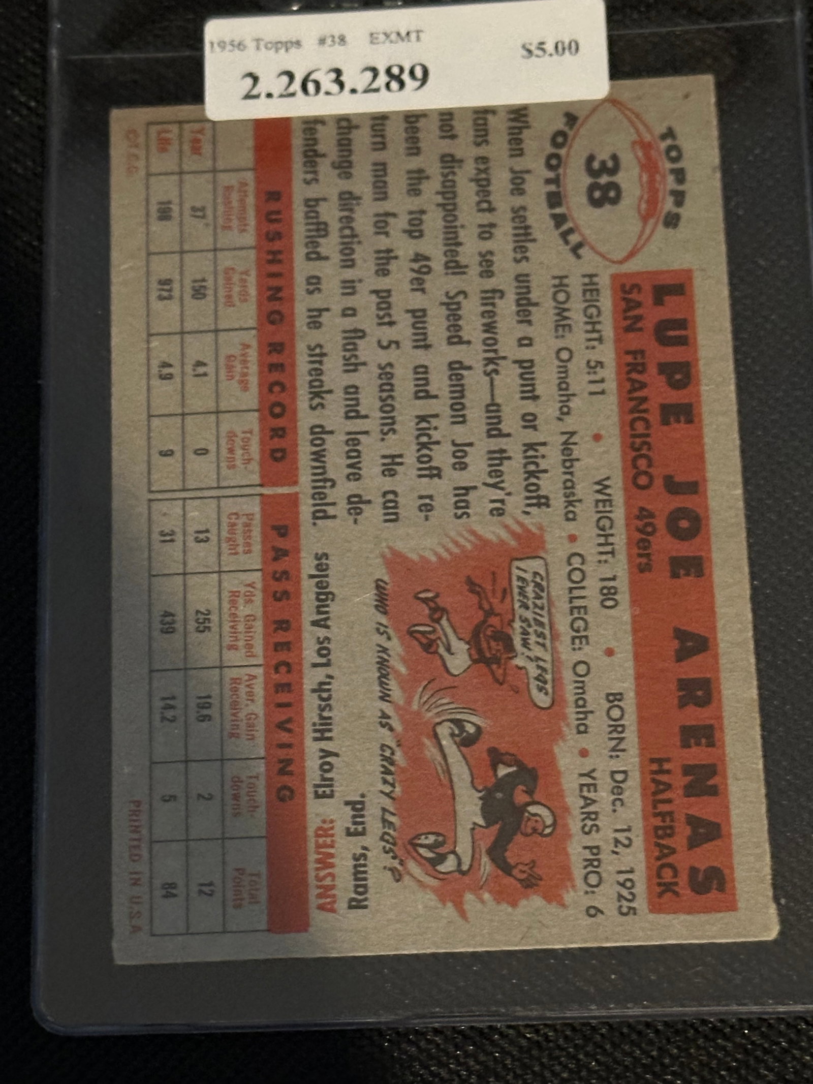1956 Topps Vintage Football Trading Cards - 2