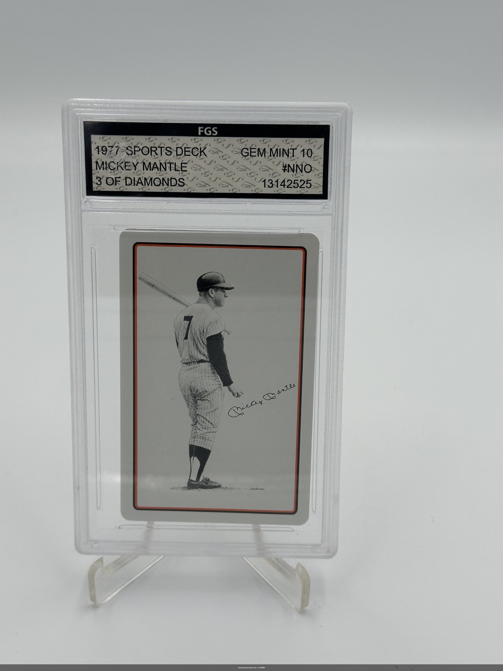 1977 Mickey Mantle Sports Deck Card - Gem Mint 10 (1 of 2)