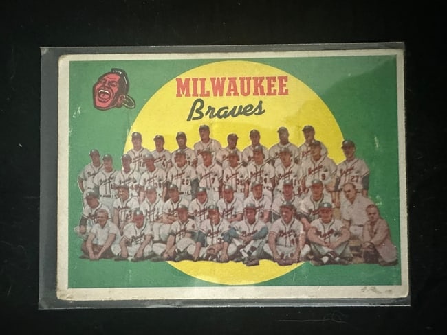 1959 Topps Team Card/Checklist 353-429 Milwaukee Braves Braves #419 (1 of 2)