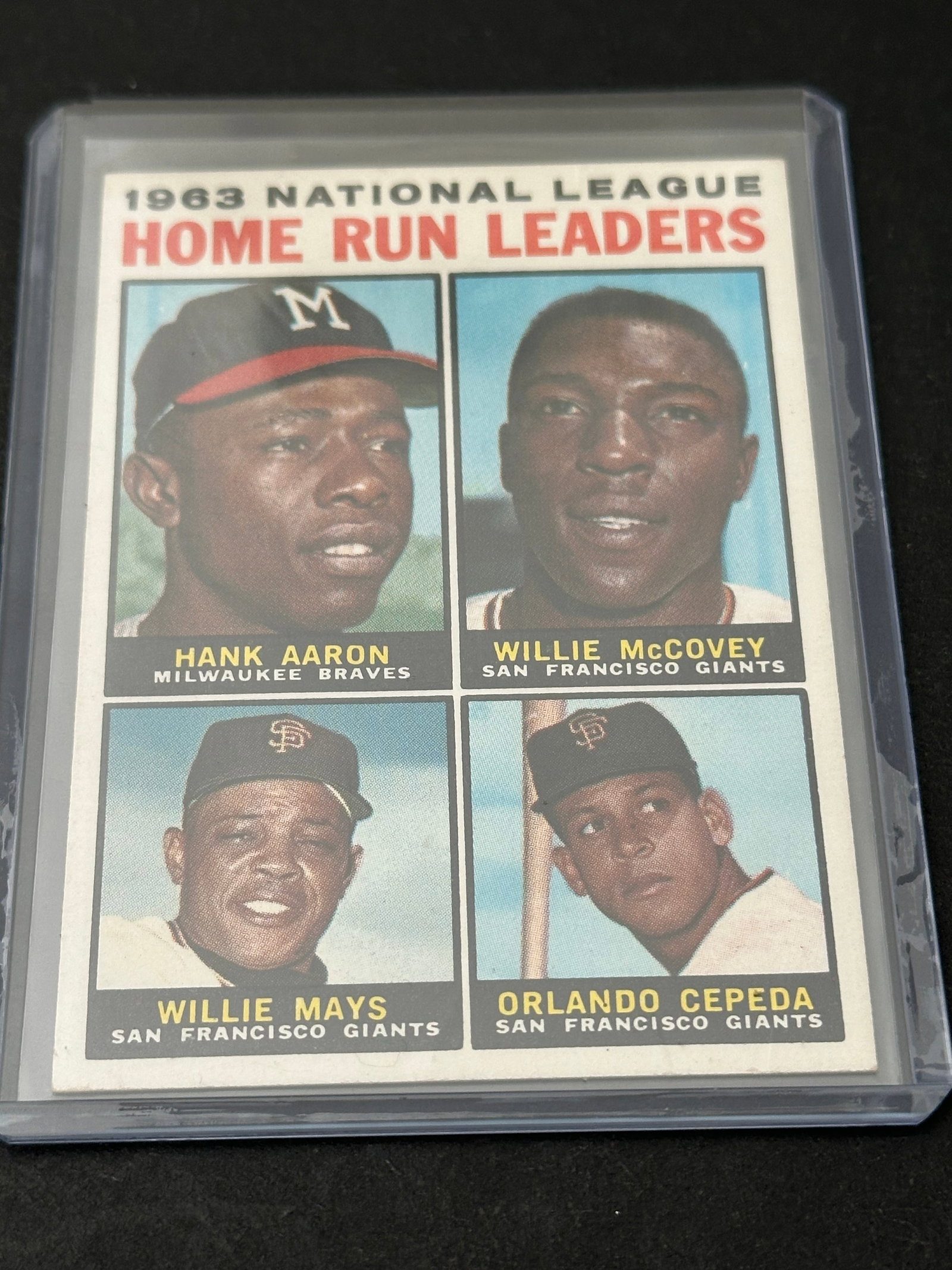 1964 Topps National League Home Run Leaders baseball card (1 of 2)
