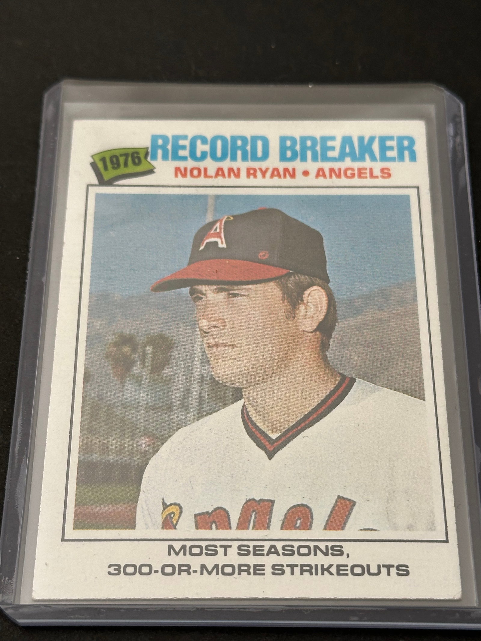 1976 Topps baseball card featuring Nolan Ryan of the California Angels (1 of 2)