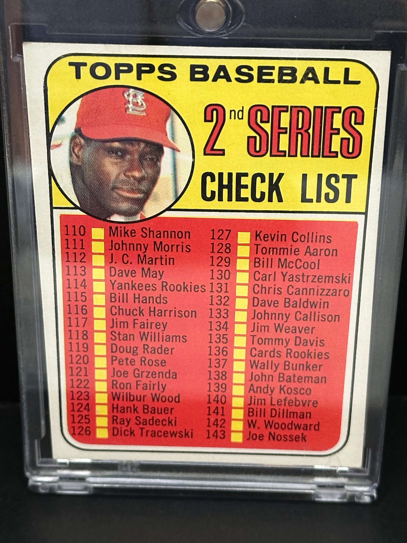 original 1966 Topps Baseball 2nd Series checklist card (1 of 2)