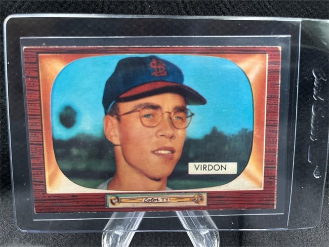 Rookie Card -1955 Bowman #296 Bill Virdon baseball card (1 of 2)