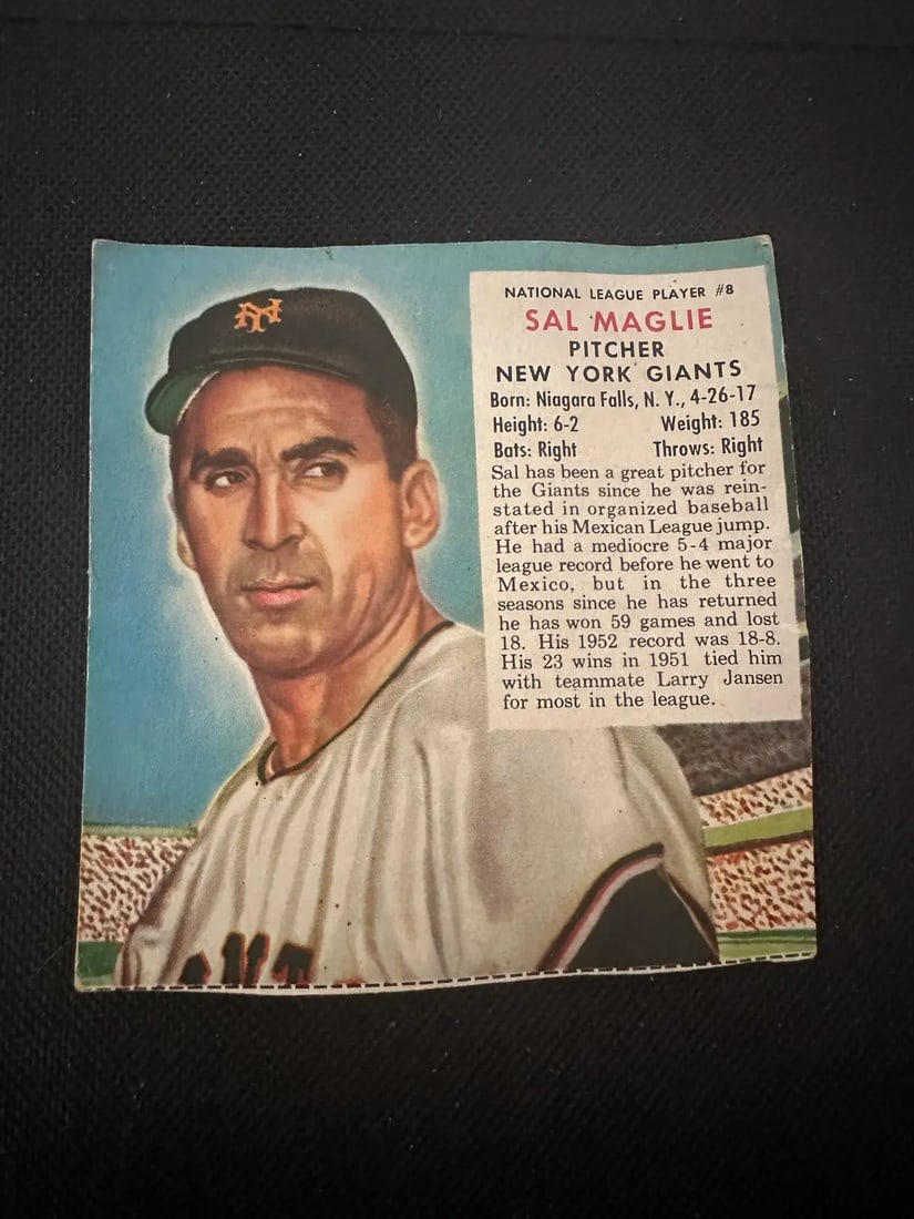 1952 Red Man Baseball Trading Cards (1 of 2)