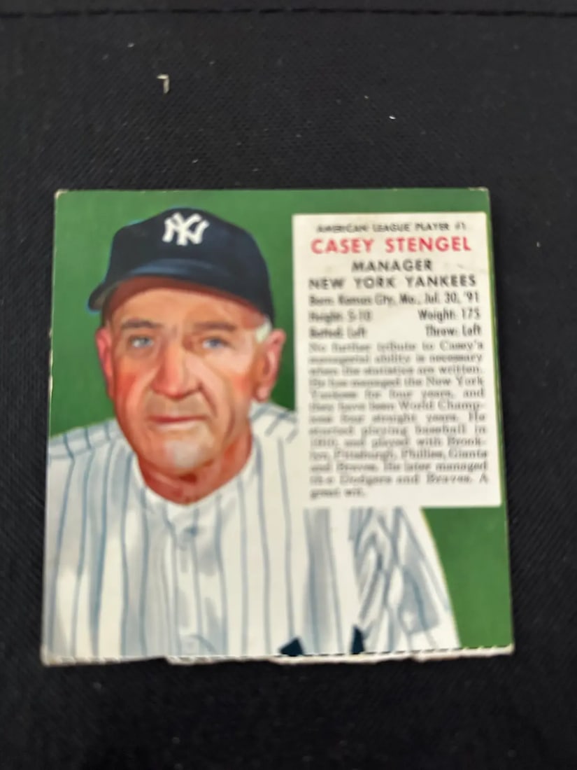 1952 Red Man Baseball Trading Cards: Vintage - Wax - New -Raw - Ungraded - Condition is as Shown and sold as is