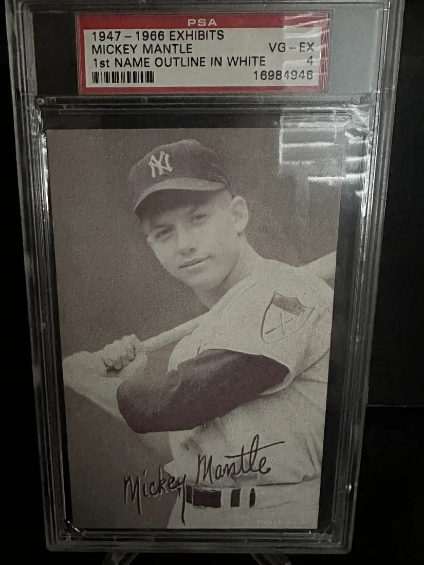 1947 Exhibit 47-66 Mickey Mantle - Name Outlined in White (1 of 2)