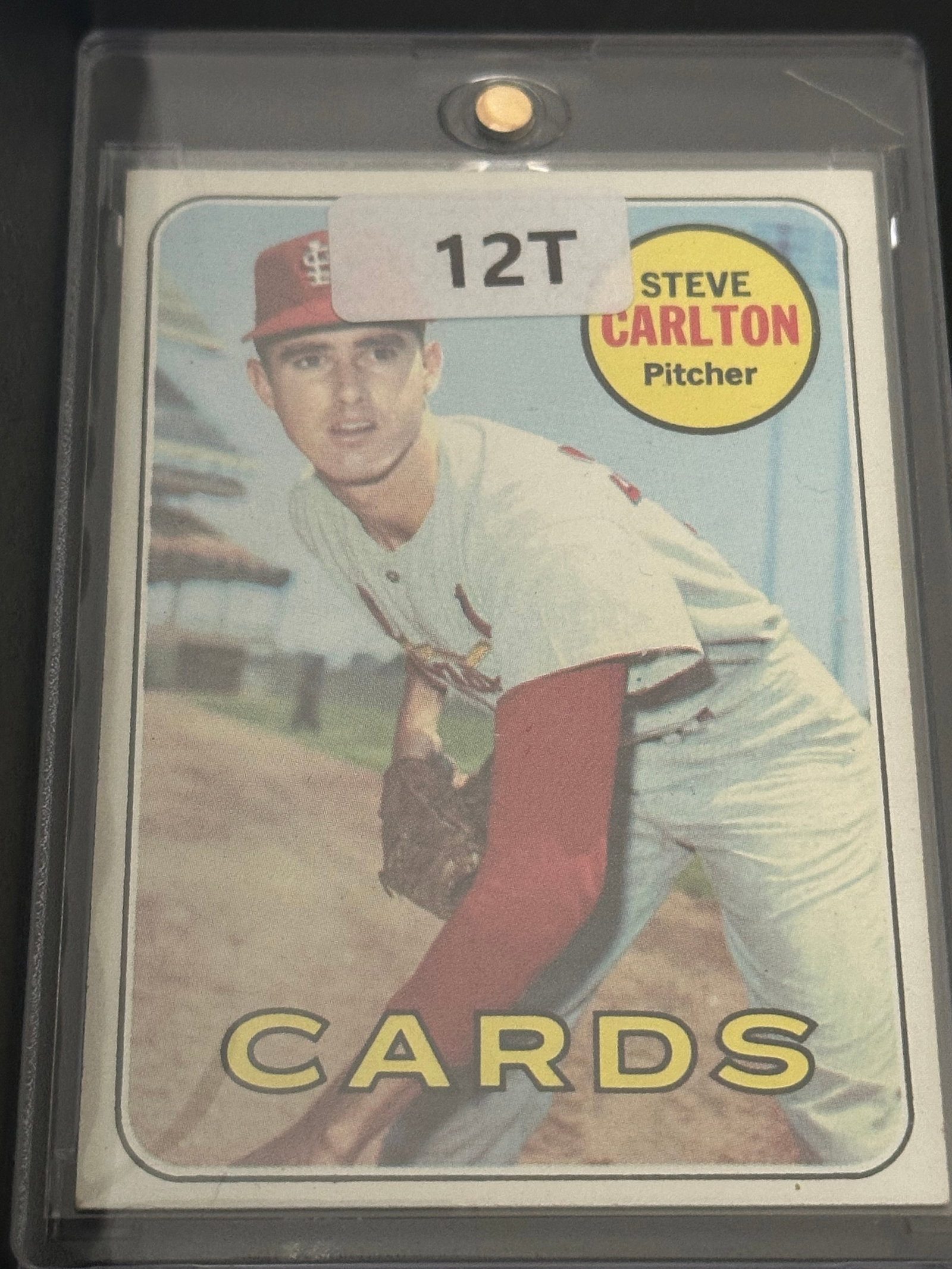 1969 TOPPS BASEBALL #255 STEVE CARLTON, ST. LOUIS CARDINALS,: 1969 TOPPS BASEBALL #255 STEVE CARLTON, ST. LOUIS CARDINALS, HOF, 112122