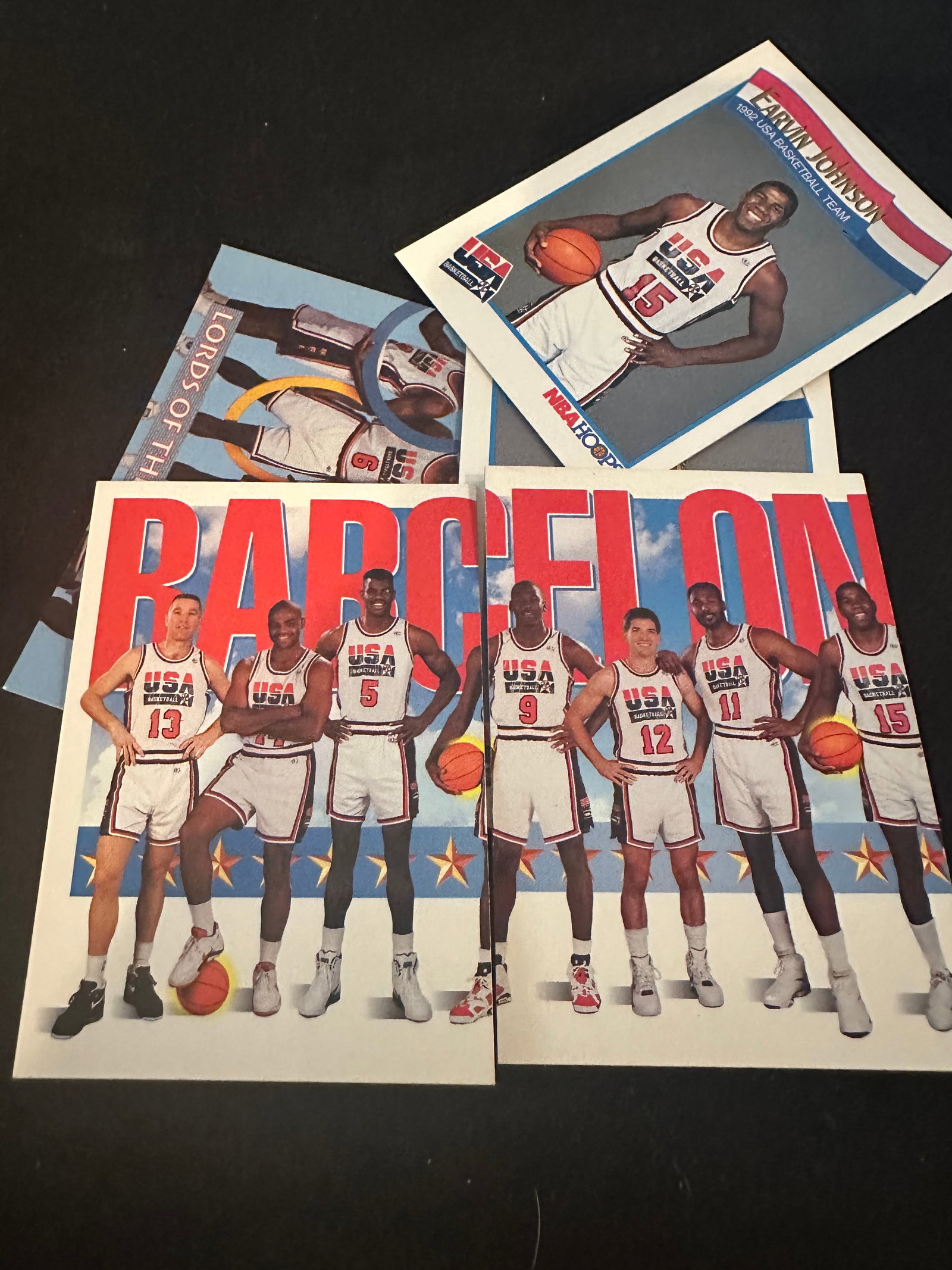 1992 Dream Team Basketball Lot -: Includes M. Jordan and other high collectible cards - Team Photo
