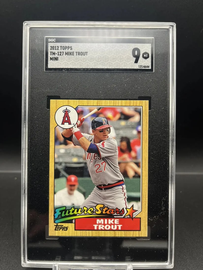 Mike Trout Graded Baseball Card: 2012 topps mike trout future stars mini sgc 9 mint – los angeles angels