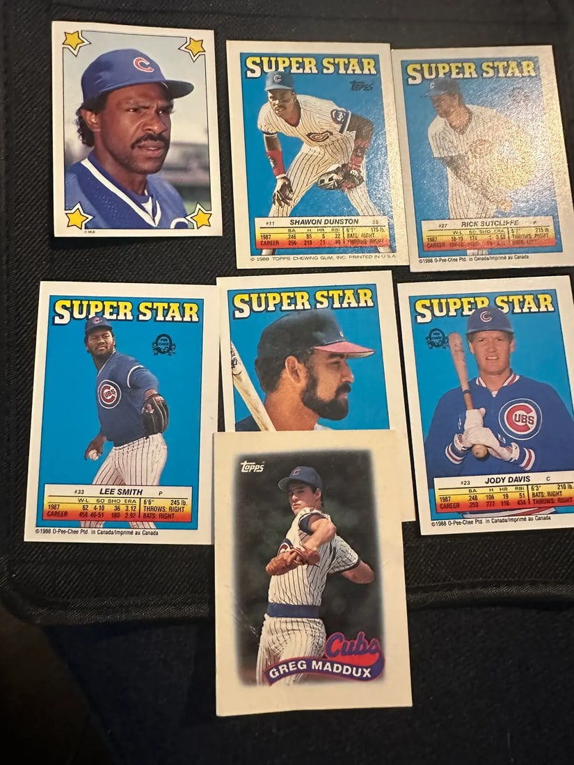 Vintage Cubs Baseball Trading Cards (1 of 1)