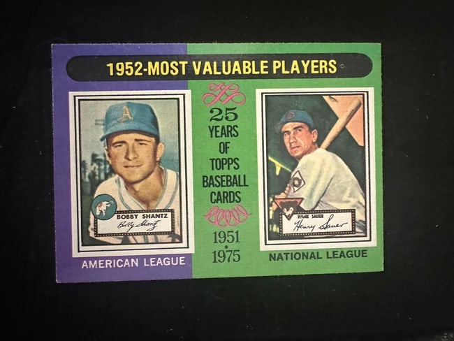 Topps Baseball Card Celebrating The 1952 Most Valuable Players (1 of 1)