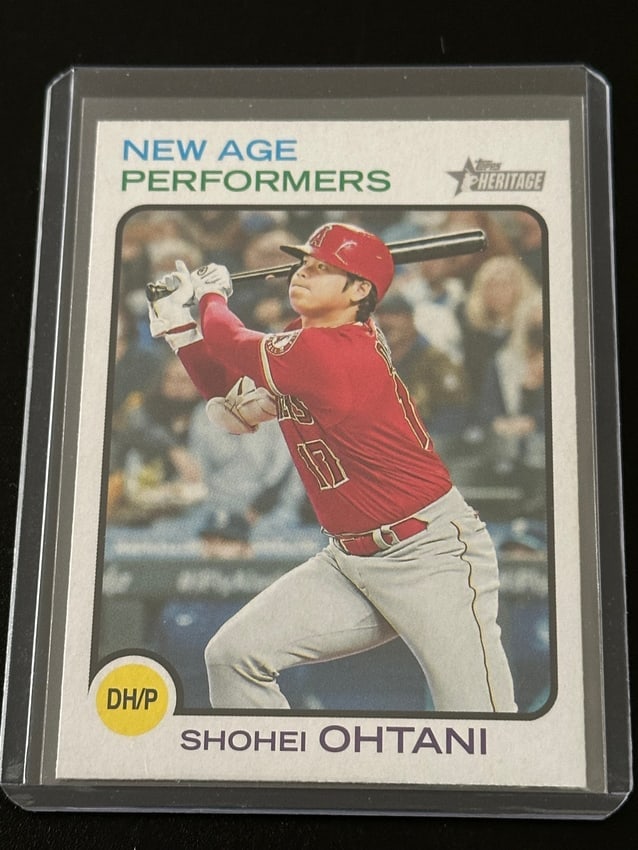 2022 Topps Heritage New Age Performers Insert Featuring Shohei Ohtani.Card Number: Nap-4.: 2022 topps heritage new age performers insert featuring shohei ohtani. Card number: nap-4. C