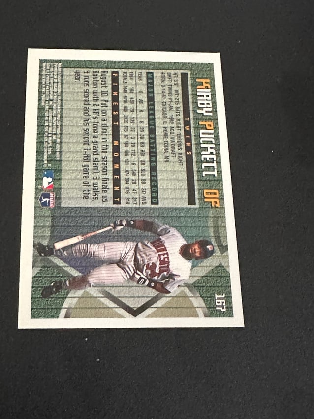1995 Topps Finest - Kirby Puckett #167 - 2