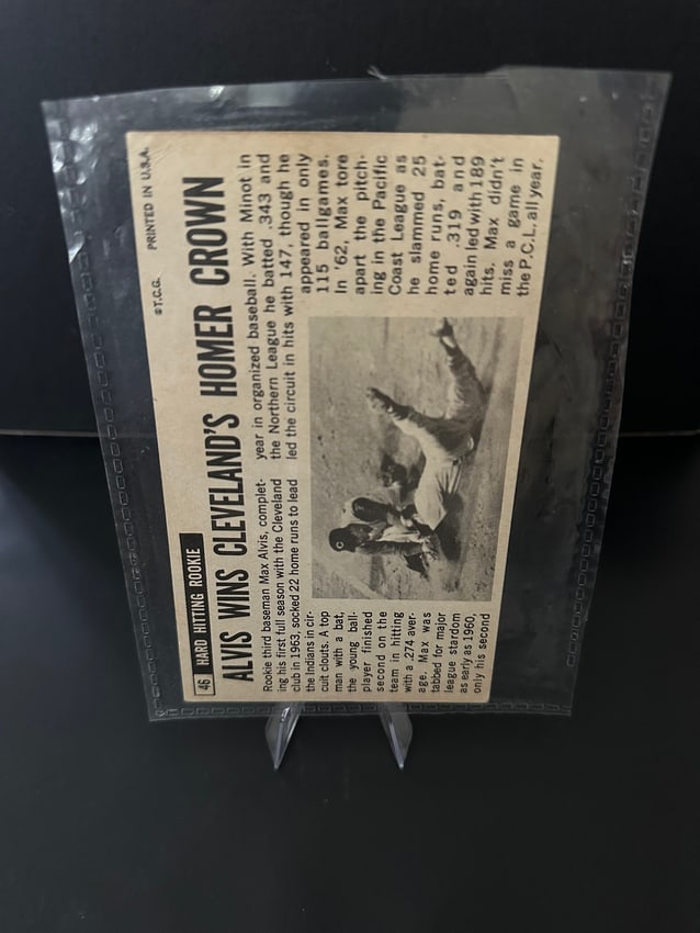 1964 Topps Giants Max Alvis Baseball Card - 2