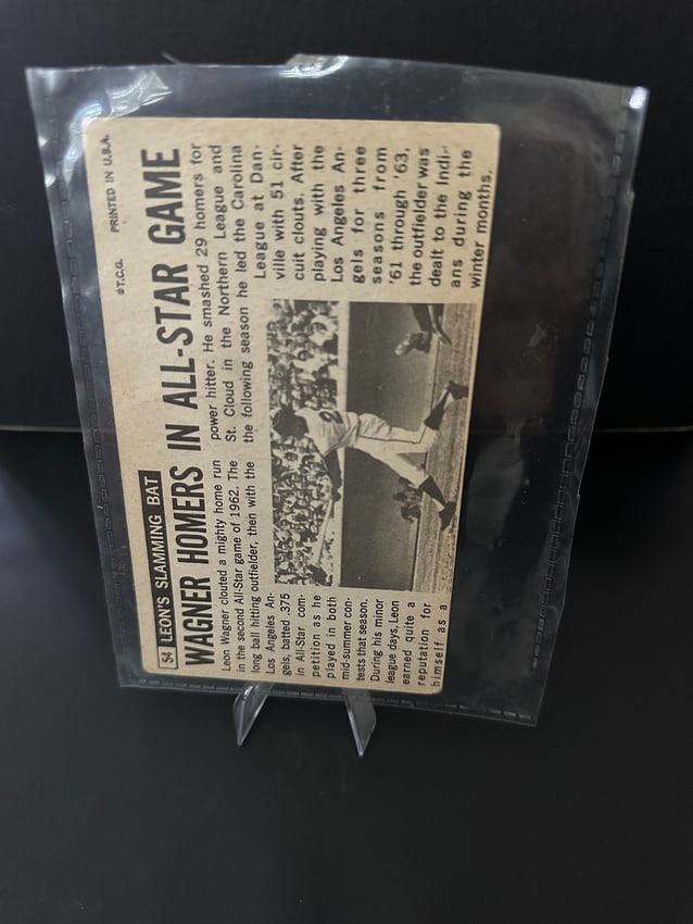 1964 Topps Giants Leon Wagner Baseball Card - - 2