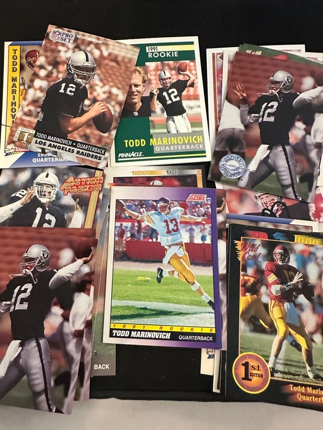 USC- Nfl Rare On Card Autographs - No Coas - Todd Marinovich - 3