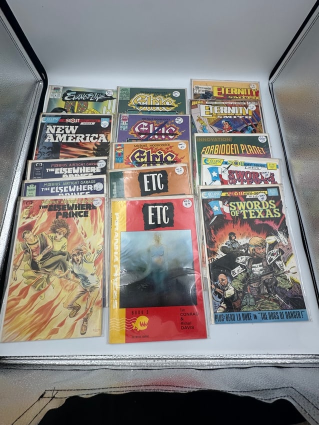 Copper Age 1980s And Modern Dark Age 1990s Comic Books: Rare series individual lot of 15 collectible comic books - most backed and bagged