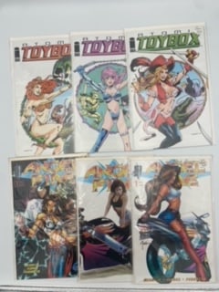 Copper Age 1980s And Modern Dark Age 1990s Comic Books: Angel fire and tombox bagged and boarded. Lot of 6