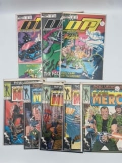 Copper Age 1980s And Modern Dark Age 1990s Comic Books: New universe comics bagged and boarded lot of 8