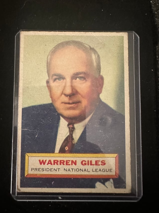 1956 Topps Warren Giles National League President #2 (1 of 2)