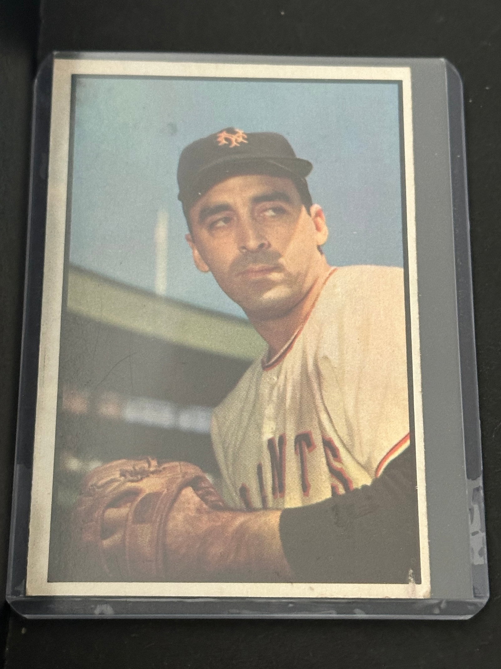 Topps Sal Maglie Baseball Card: 1952 topps baseball card featuring new york giants pitcher sal maglie. The card is card number 96 in the set and includes his biographical information and career statistics up to that point.