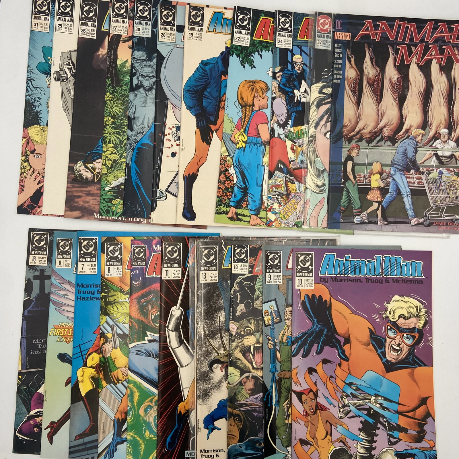 Dc Comics Animal Man: Lot of 21. Stored in package from comic book store overstocked comics.