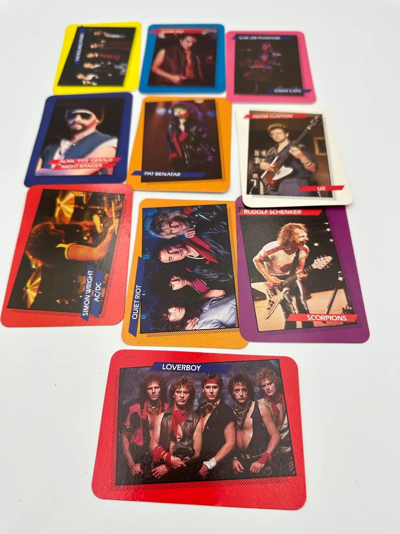 Non Sports Trading Cards 1980s Rock Bands: 1980's rock bands- raw - ungraded - condition is as shown and sold as is