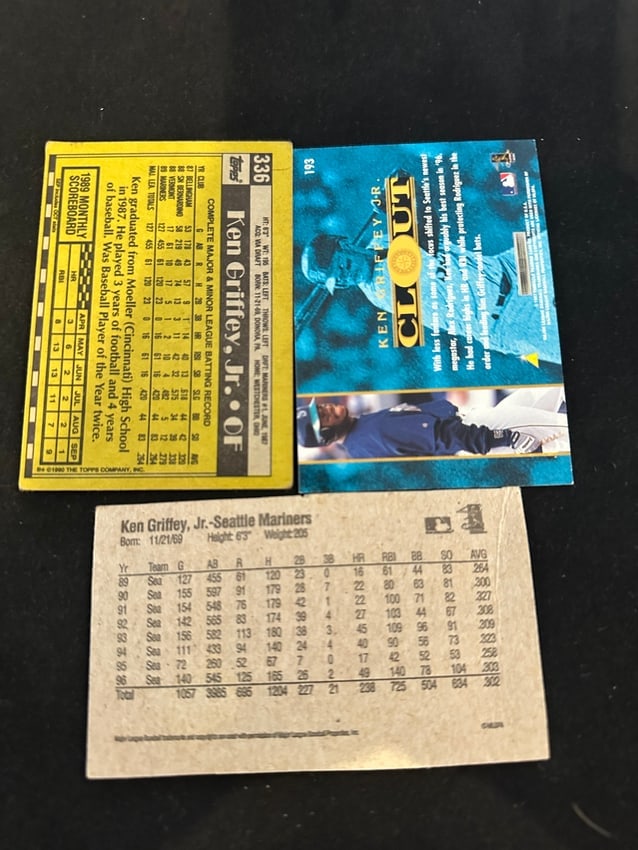 Rare - Ken Griffey Jr Trading Card Lot - 2