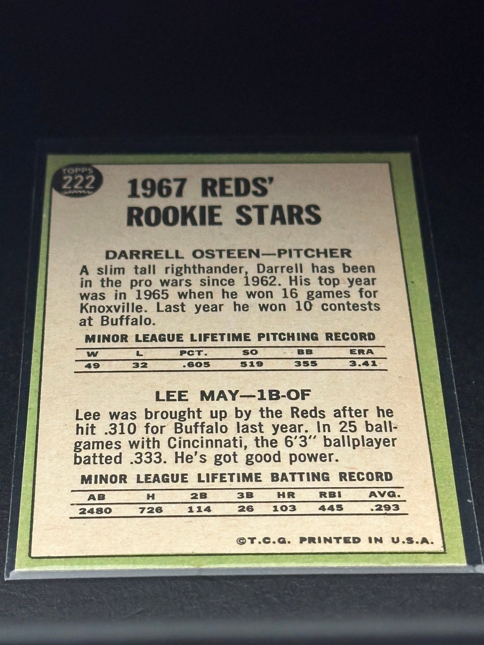 Cincinnati Reds Rookie Stars Lee May And Darrell Osteen - 2