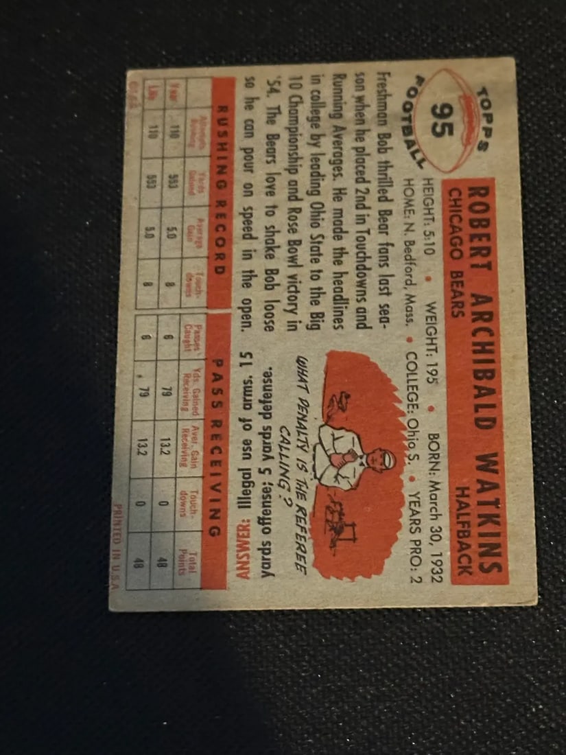 1956 Topps Vintage Football Trading Cards - 2
