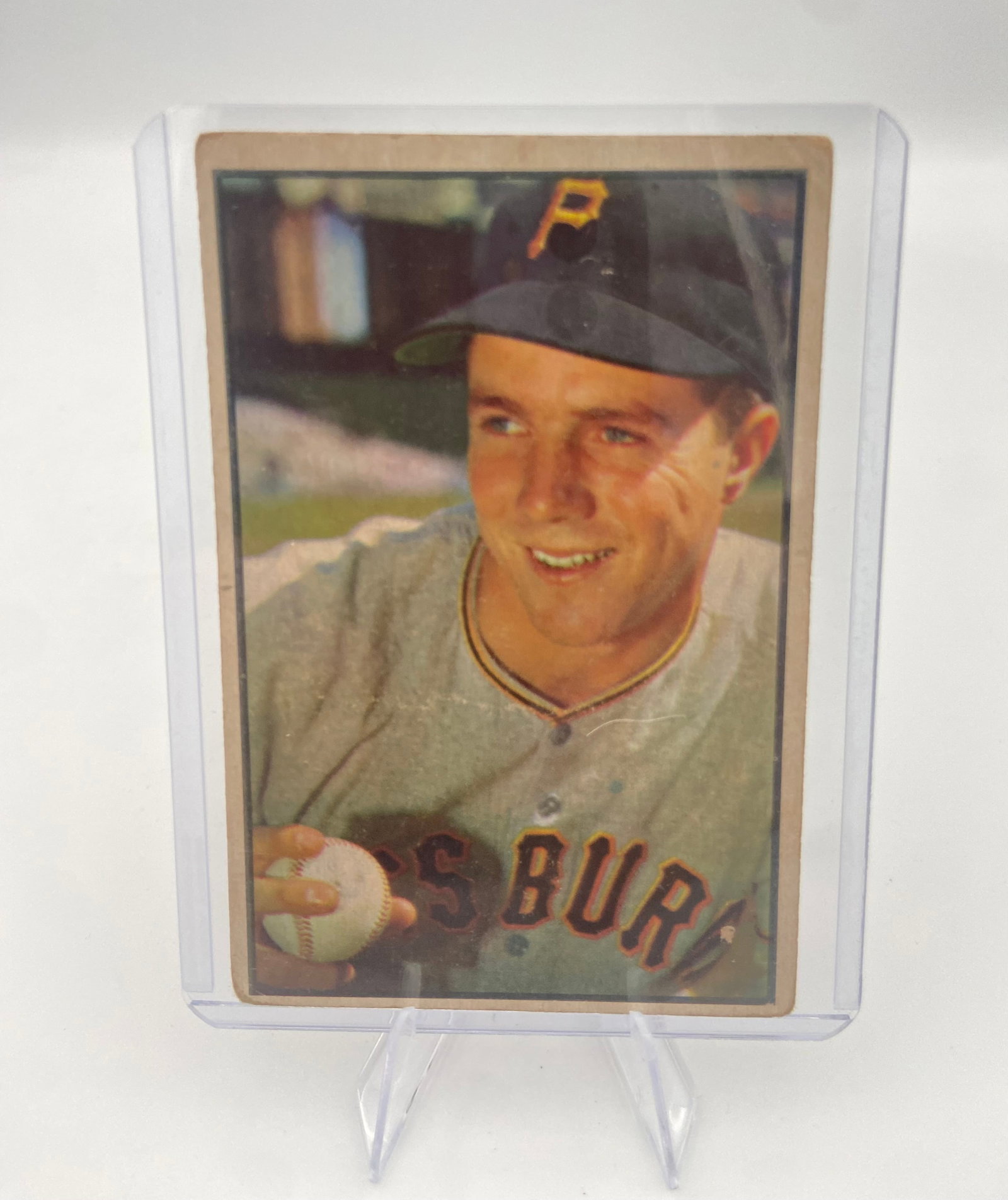 1952 Topps Bob Friend Rookie Card #16: This is the back of the 1952 Topps baseball card featuring Pittsburgh Pirates pitcher Bob Friend. It includes his biographical information, a brief summary of his early career, and his major league