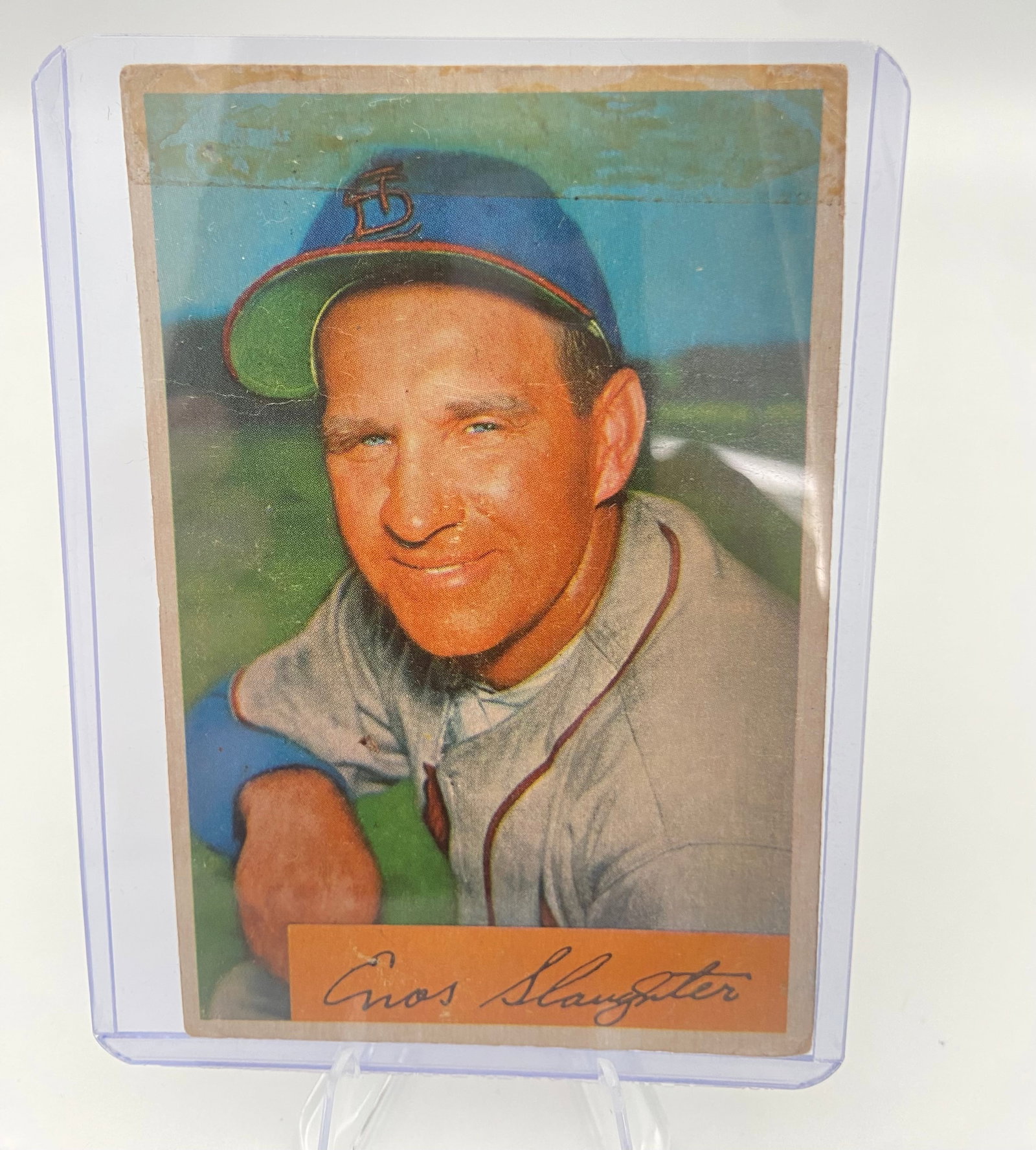 Enos Slaughter 1952 Topps Baseball Card (1 of 2)