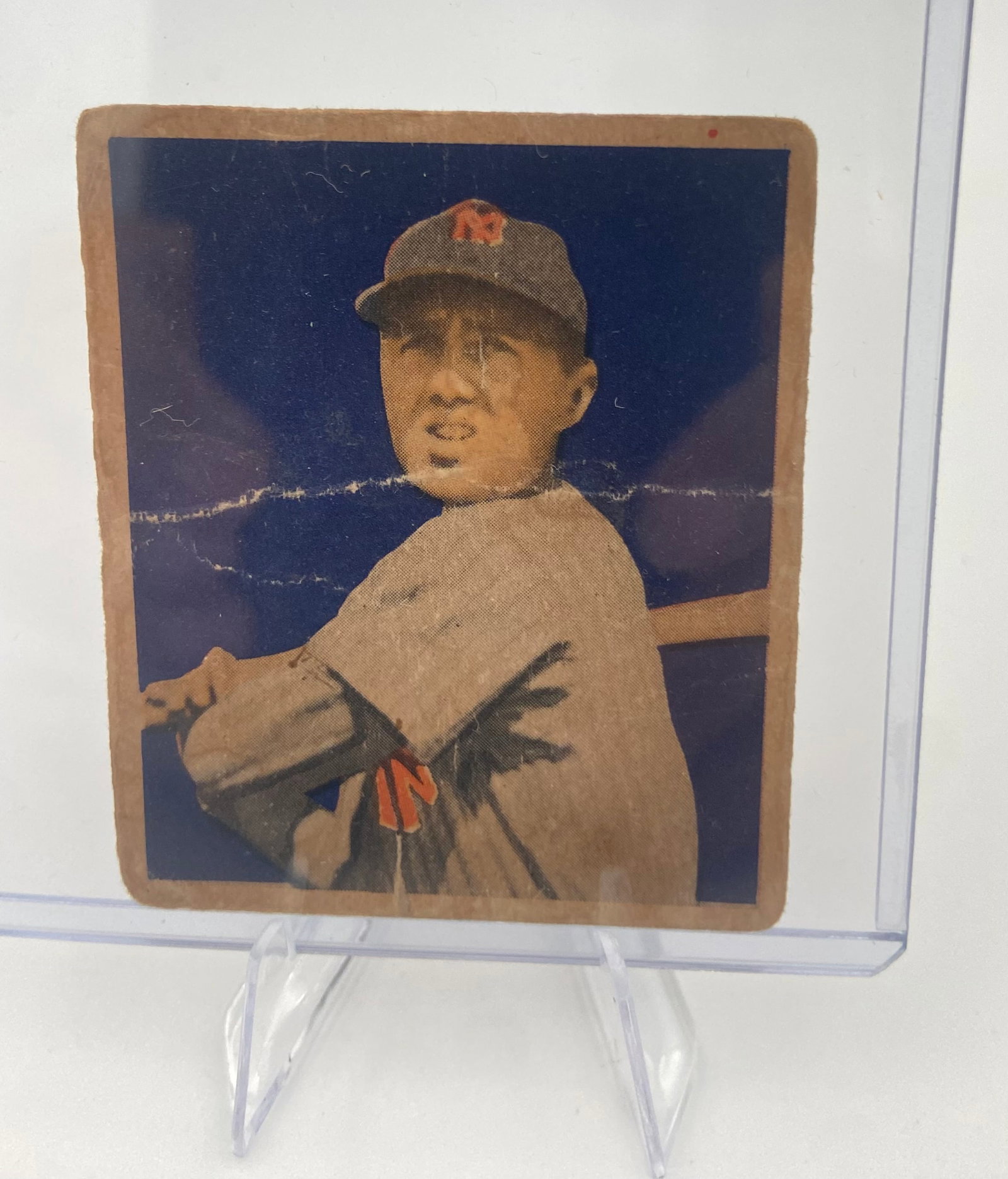 1949 Bowman Bobby Brown Baseball Card: This is the reverse side of a 1949 Bowman baseball card featuring New York Yankees infielder Bobby Brown. The card displays biographical information, career highlights, and a mail-in offer for a