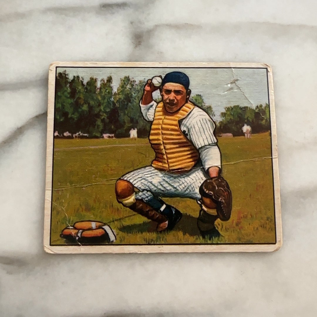 1950 Bowman Yogi Berra: 1950 Yogi Berra Card - Front Looks Great. Back shows some spots but 76 year old card and Top Player is a Great Find!
