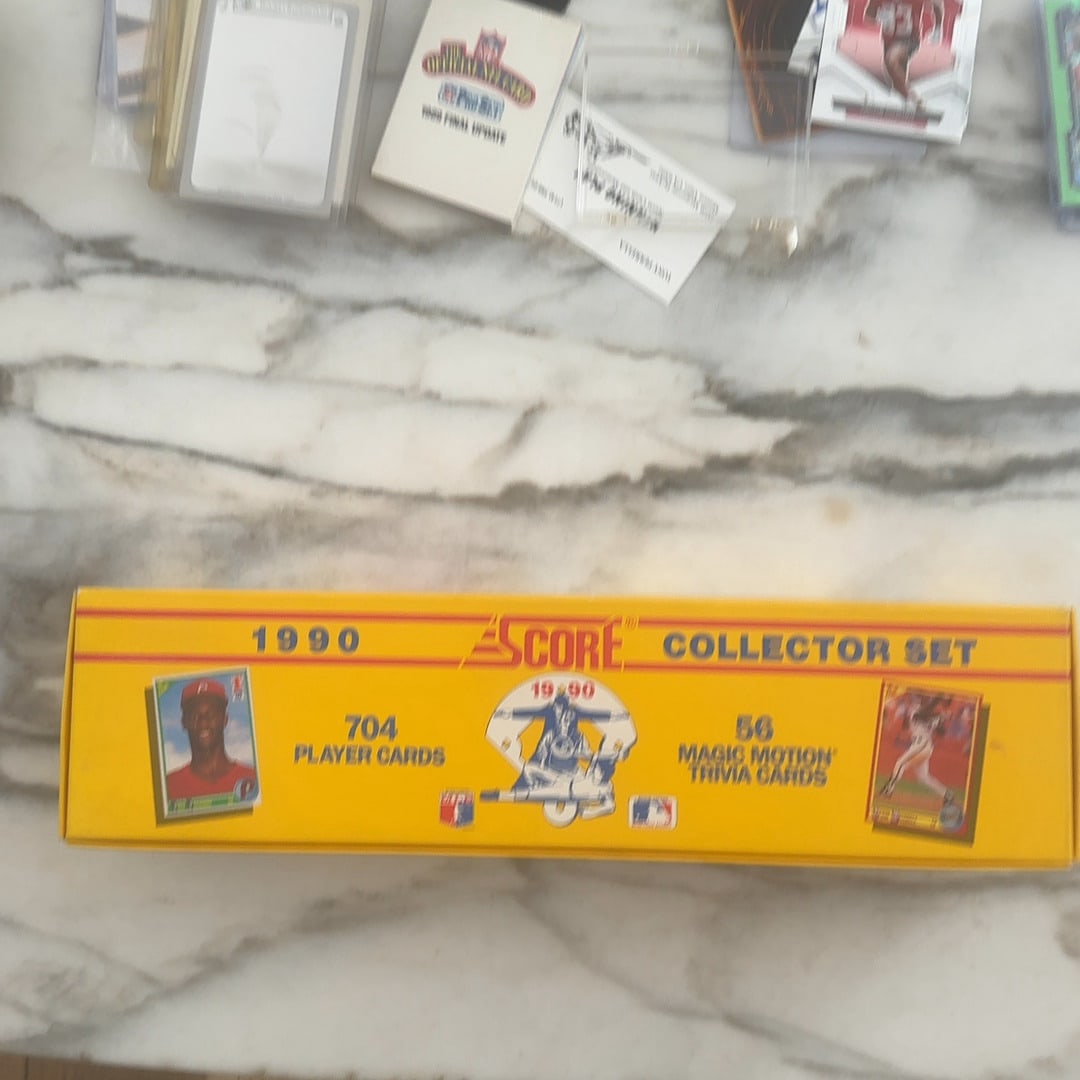 1990 Score MLB: 1990 Score Box of Cards. Looks Full but did not check the count or cards in box - cards are all in box as is condition and MAY or MAYNOT be Complete - Unsealed and Open