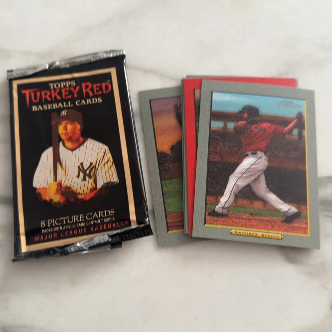 2006 Topps Turkey Red Baseball Cards (Relic Card): Opened 2006 Topps Turkey Red Baseball Cards (Relic Card) small sets - did not check the count or cards in box - cards are all in box as is condition -