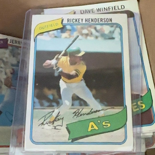 1980's Topps Cards inc Ricky Henderson Rookie Card - 2